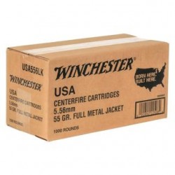 Winchester USA 5.56MM 55 GR FMJ LC VALUE 1000/2
