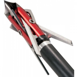 RAGE Chisel-Tip SlipCam 3-Blade Broadheads with Shock Collars - Stainless Steel